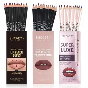 Summer Makeup: Matte Liner Set – Waterproof, Easy-Coloring Pencils (Eyeliner & Lipliner). Multicolor, smooth, beginner-friendly. Professional daily makeup kit. Cosmetic Chb-Hh
