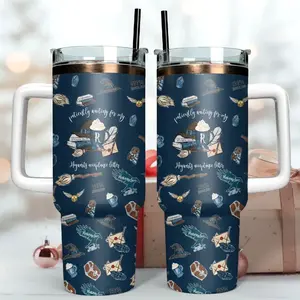 H Potter 20oz - 40oz Tumbler Stainless Steel, Double Wall Insulated, With Handle – Magic Wizard Series Design, Perfect Gift for Fans