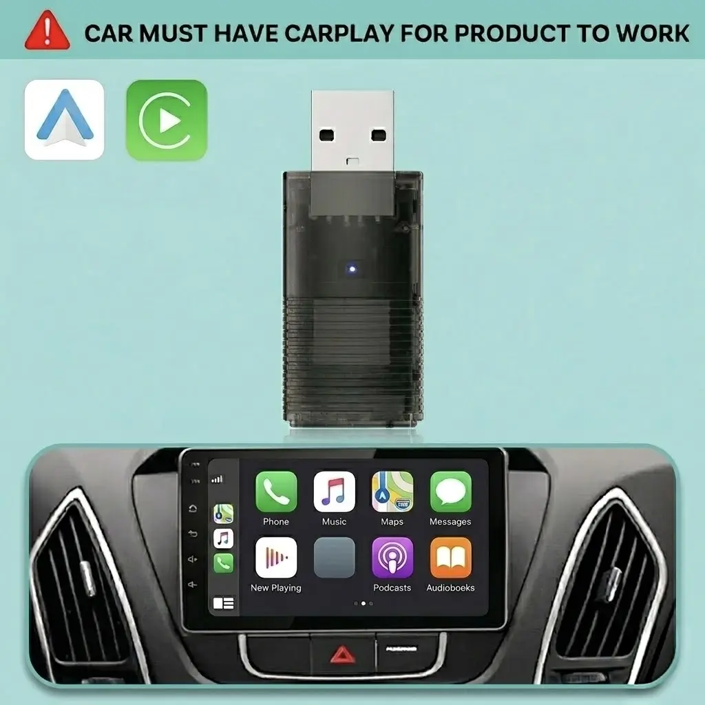 OTTOCAST Wireless Apple CarPlay Adapter for Factory Wired Cars from 2016 Onwards - 2-in-1 Wireless CarPlay & Android Auto Adapter Easier Connectivity Compatibility Stable, Faster, Automotive