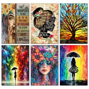 1Pc 5D Diamond Art Painting Coffee and Book Full Round Diamond Art Kits for Adults Mosaic Inlay Craft Kits for Home Wall Decor 30x40cm /11.81x15.75inch