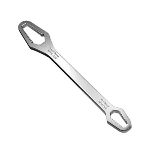 Self-tightening universal quick-release wrench, double-ended closed ratcheting wrench