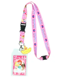 Disney Princess Create Your Own Fairy Tale Lanyard with Clear ID Holder and 2" Rubber Tiara Charm