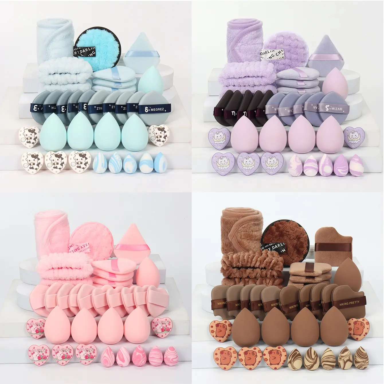 Small Lazy Person Makeup Sponge Set, Cosmetics Makeup Tools, Multifunctional Beauty Tools, Makeup Accessories, Beauty Sponges, Sponge Pads, Bb Cream Foundation Powder, Waterproof Non-Latex, Suitable for All Skin Types