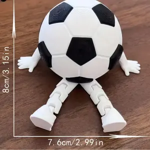 Cute Football Figurine Car Dashboard Ornament, Creative Soccer Ball Car Interior Decor, Novelty Automotive Accessory Gift for Football Lovers