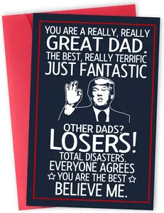 Fathers Day Gift Card - Fathers Day Gift for Dad - Heartfelt Message to Father, Perfect for Birthday, Father's Day, Humorous Dad Greeting Cards, Premium Quality