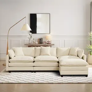 Modular Sectional Cloud Sofa Set,Chenille Sectional with pillows ,Convertible sofa for Living Room & Apartment