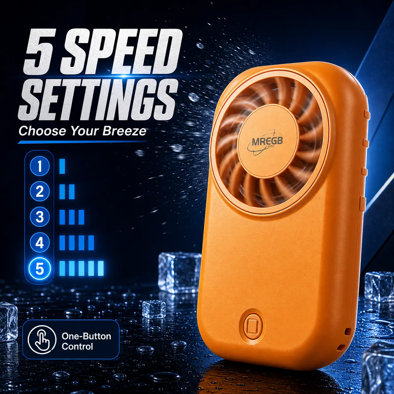 MREGB 2026 Mini Handheld Fan – Ultra Slim Portable USB Rechargeable Personal Fan with Strong Airflow, Pocket Size Cooling Fan for Travel, Outdoor, Office & Summer Use tiktokshopbacktoschool