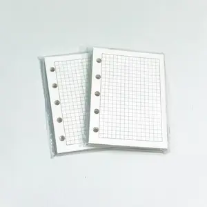 2-Pack (each Pack Contains 40 Sheets) 5-Hole M5 Loose-Leaf Refill Paper, Thickened Grid/ruled/daily/weekly Productivity Planner Replacement Core Office Stationery Supplies