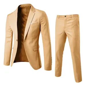 Suit Men's Two-piece Business Professional Dress Korean Slim Fit Best Man Groom Wedding Dress Blazer Menswear