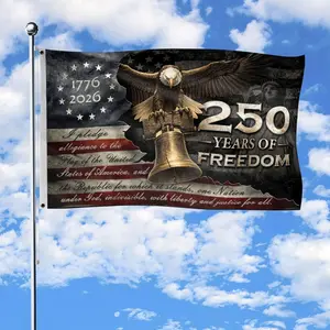 Double-Sided 250 Anniversary Usa Flag, Commemorative House Flags, American Flag With Eagle