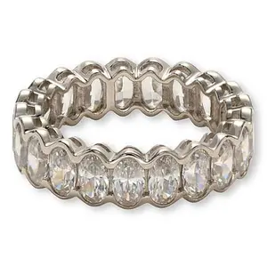 Radiance by Absolute™ 5.25ctw Sterling Silver Oval Eternity Ring