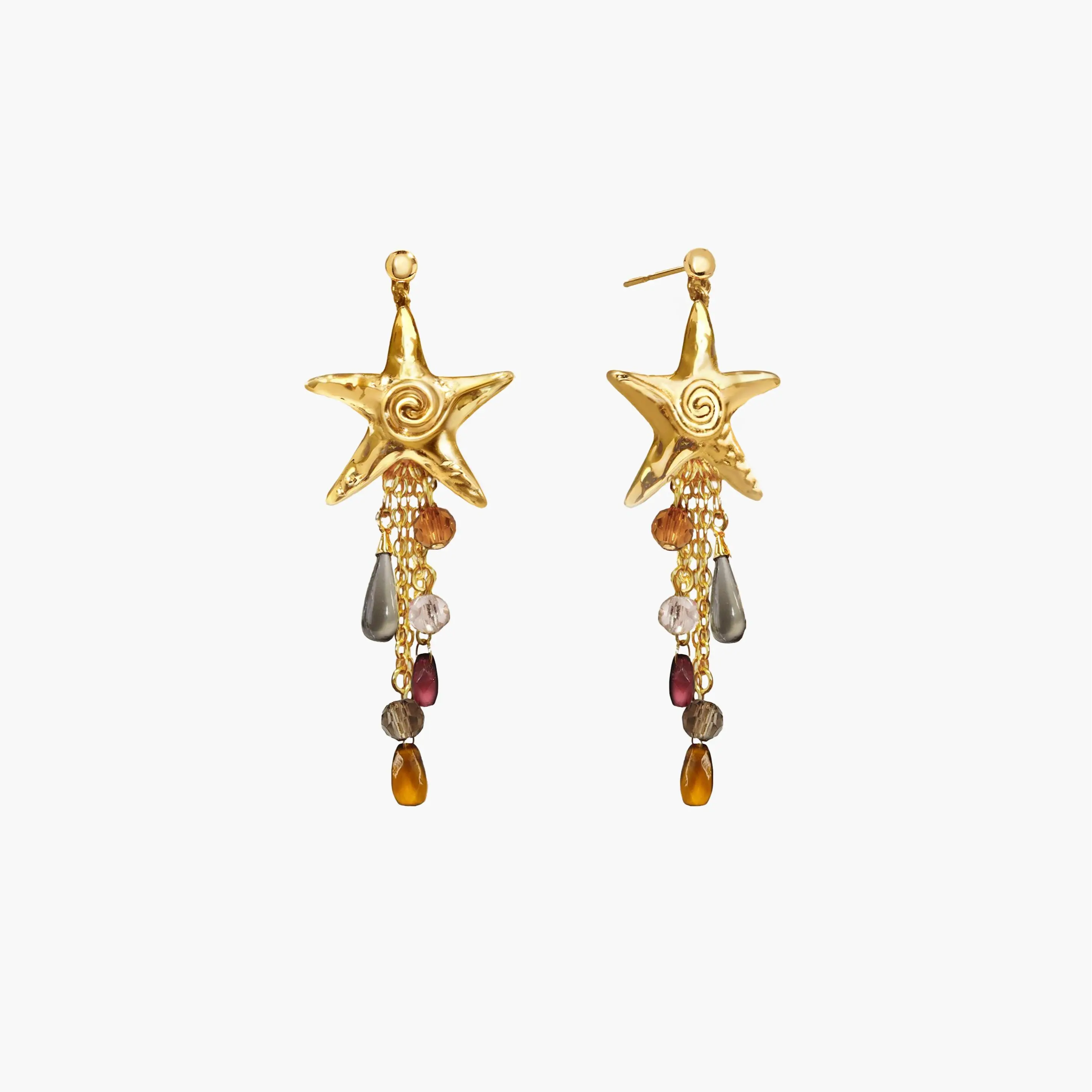 en route 18K Gold Plated Seaside Nomad Starfish Earrings, Ocean-inspired Whimsical Jewelry for Daily Wear, Versatile Piece Essential Designed for Statement Styling