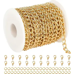33   Chain for  Making,  Plated  Link Chains Bulk Handmade Decoration Craft Chain Roll