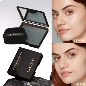 Absorbent Oil Blotting Paper Powder Puff, Matte Finish with Mirror, Compact Portable Daily Oil Control Makeup Tool for Oily Skin