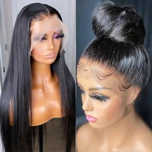 Bling Hair Straight 360 Lace Frontal Human Hair Wigs HD Transparent Lace Melt All Skins Wig Raw Virgin Hair 150% Density summerwins