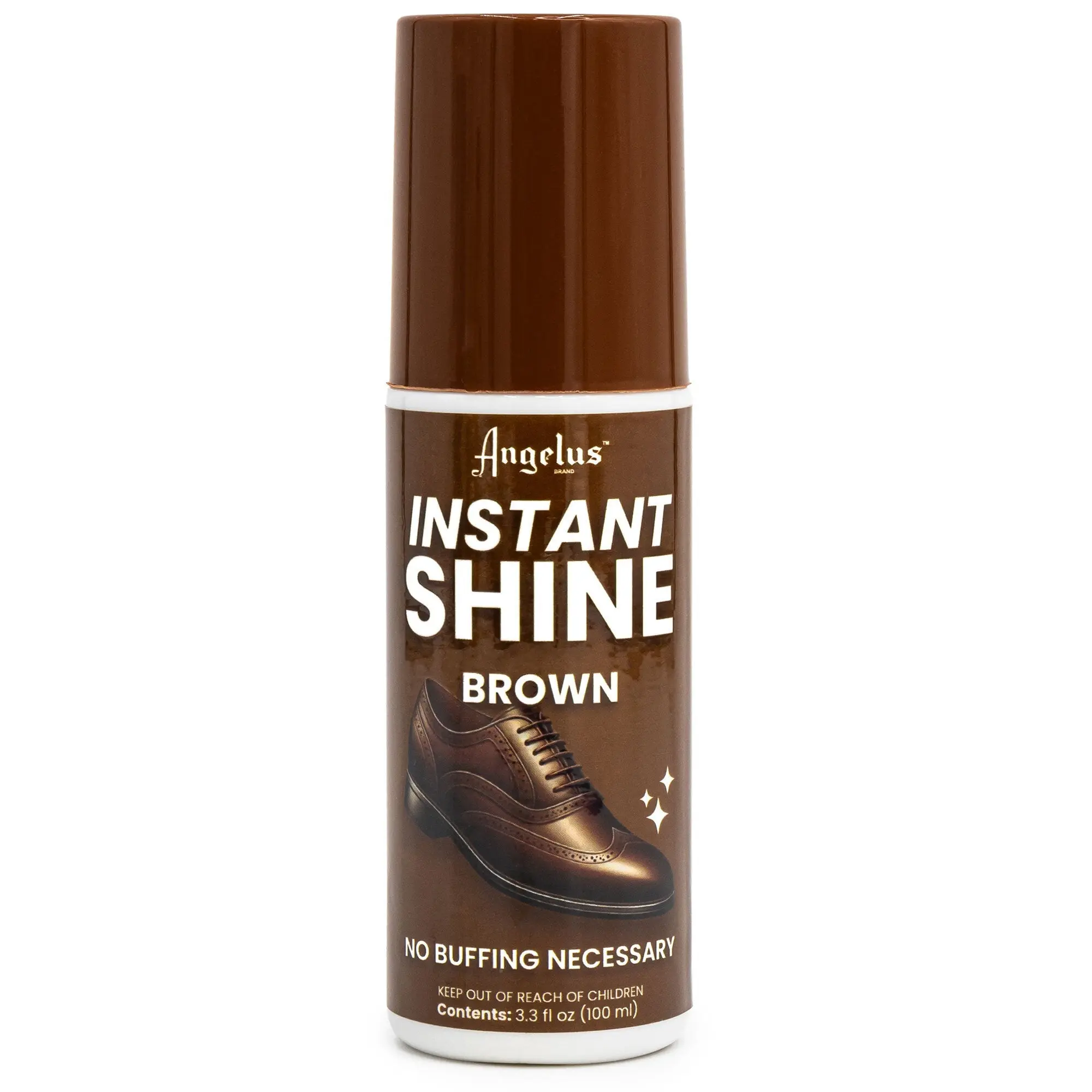 Angelus Brown Instant Shine, Instantly Shines Brown Dress Shoes, Work Shoes, No Buffing Necessary, Shoe Shine, Instant Shoe Polish