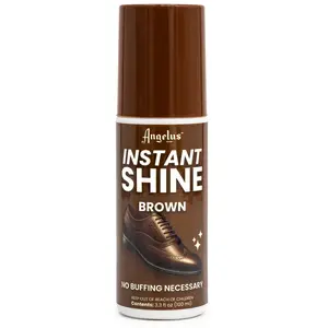 Angelus Brown Instant Shine, Instantly Shines Brown Dress Shoes, Work Shoes, No Buffing Necessary, Shoe Shine, Instant Shoe Polish