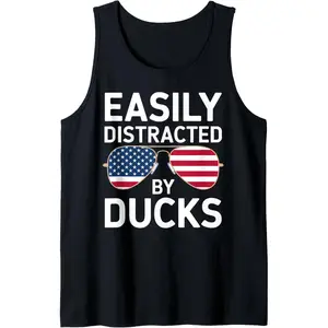 Women's Duck-Themed Sleeveless Cotton Fabric Tank Top - Comfy, Breathable, Casual, Stylish for Day Wear, Soft Tee
