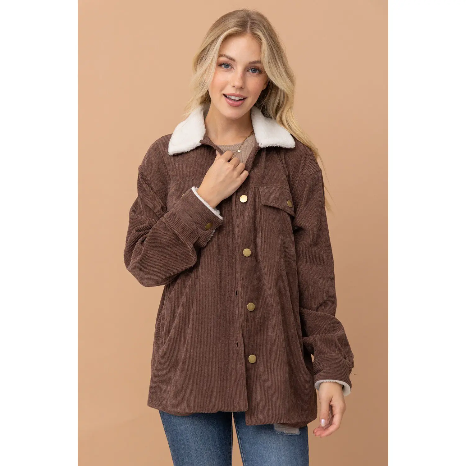 Stylish Brown Corduroy Jacket