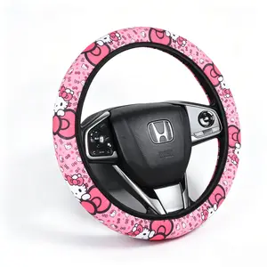Sanrio Hello Kitty Steering Wheel Cover - Fun & Easy Install for Most Standard Wheels - Perfect for Fans of the Beloved Character - Enhance Your Drive with Style & Charm - Hanging, Decor