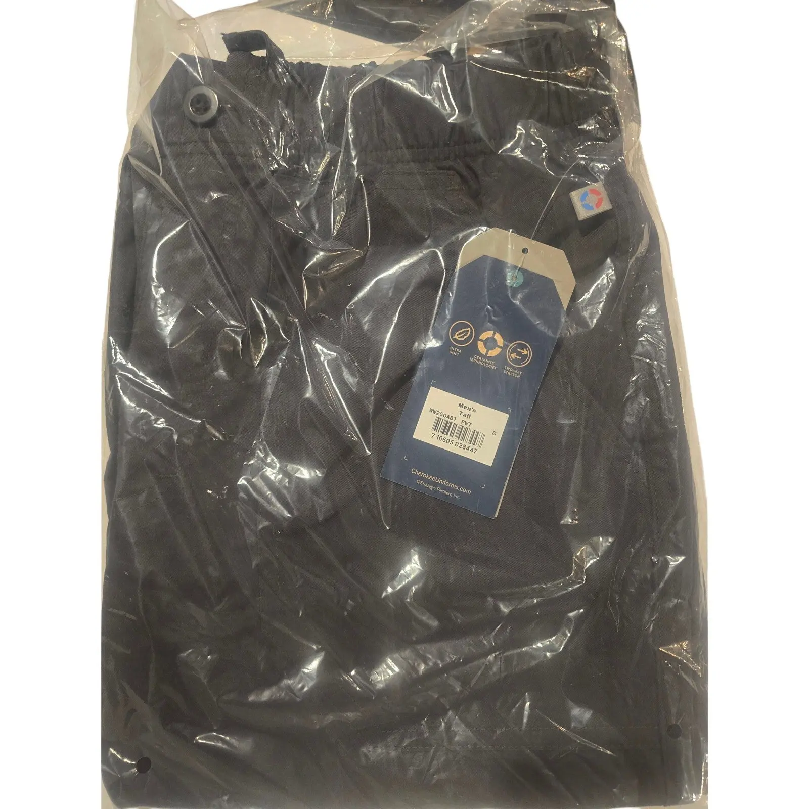 Cherokee Workwear Revolution Tech Men’s Scrub Pants Small Tall Pewter Gray NWT