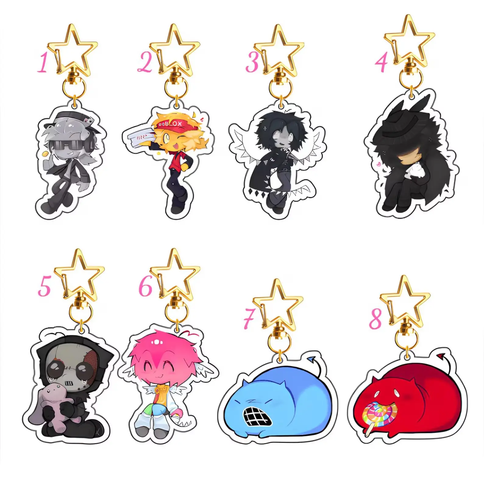 Forsaken Keychain - Guest 1337 Noob Shedletsky John Doe c00lkidd Elliot forsaken characters charm, Roblox Forsaken Keychain, Perfect Accessories For Bags, Keys, Gift For Roblox FanFor K