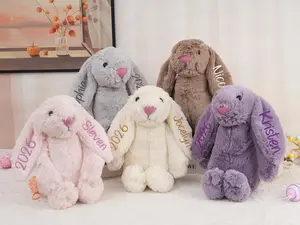 Personalized Jellycat Bunny Plush Toy - Custom Embroidered Name, Soft Long-Ear Stuffed Rabbit, Baby Shower & Birthday Gift for Kids