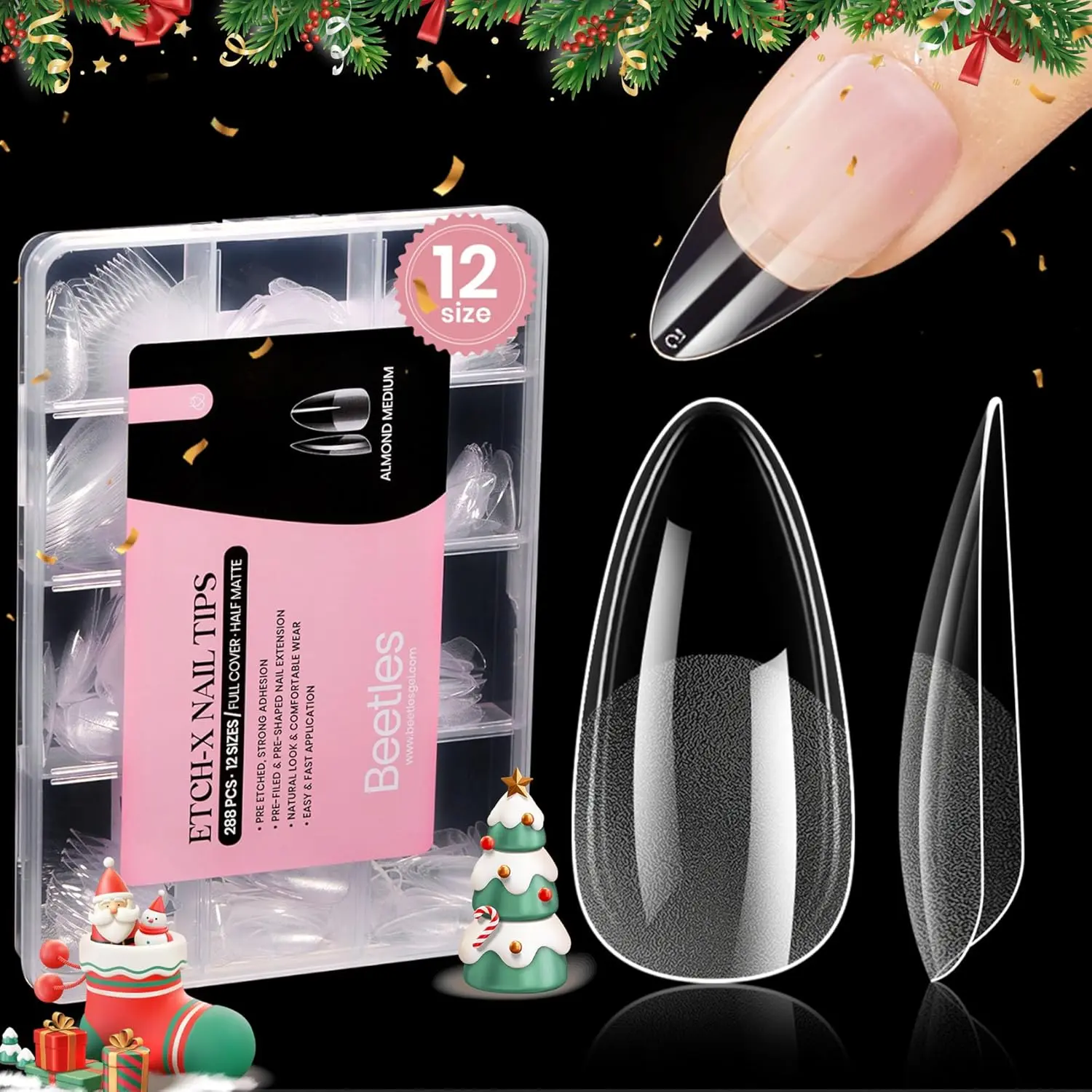 12 Sizes Medium Almond 288PCS (etch-x)