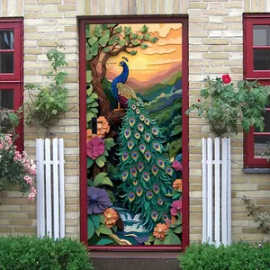 2pcs Peacock Wall Stickers Stereo Self Adhesive Wall Decals for Living Room Bedroom Home Decor Removable Vinyl Wall Art Decorative Stickers Murals