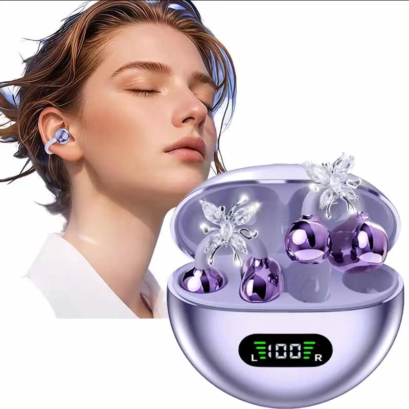 TEMPOMIND Three Color  Purple  Black Skin hookearphone For wireless call earbuds music earbuds hiking climb