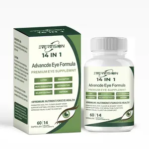 EVERVISION 14 in 1 Advanced Eye Formula, Eye Supplement with Lutein, Zeaxanthin, Astaxanthin, Bilberry Extract & Zinc, Eye Vitamin and Mineral Supplement for Adults & Seniors, 60 Capsules