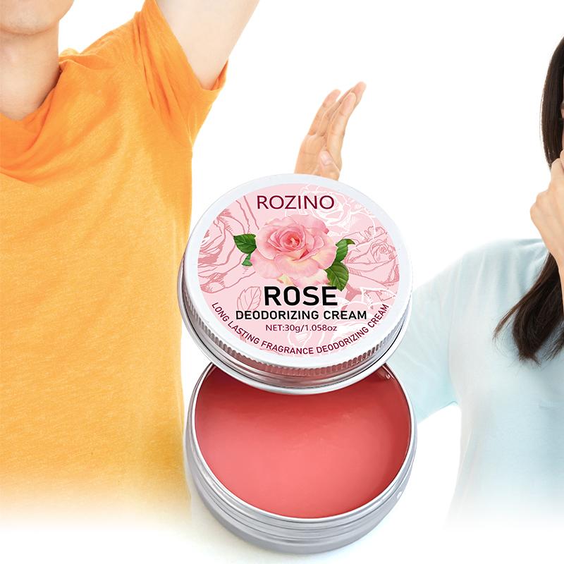 Rozino Natural Rose Deodorant 30g, Gentle Underarm Care, Smooth Cream Formula