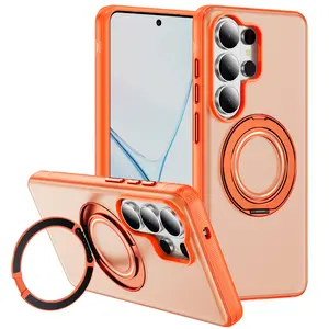 Ultra-Thin Case for Samsung Galaxy S26 S25 S24 S23 Ultra with 360° Kickstand & Work with Magsafe Magnetic Protective Cover