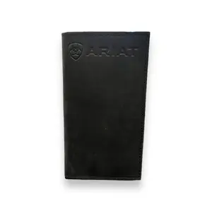 Men's Ariat Rodeo Wallet/Checkbook Cover - Black Embossed Logo