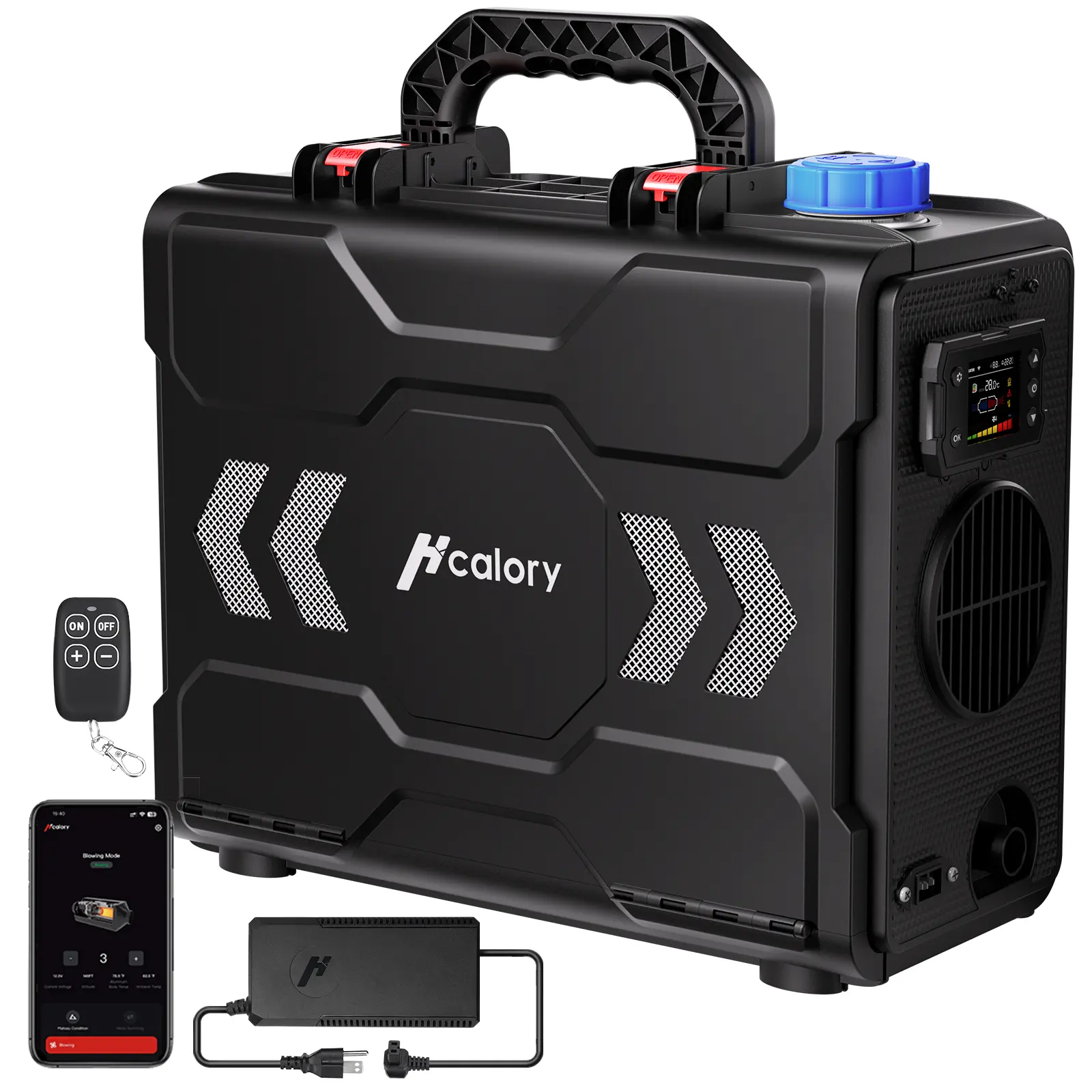 HCALORY 12V/24V Portable Diesel Heater, 2025 upgrade Toolbox 2 SE Diesel Air Heater 8KW 6L All-in-One Parking Heater with APP Control Work at Altitude Max 20000 ft for Car Trucks RV and camper