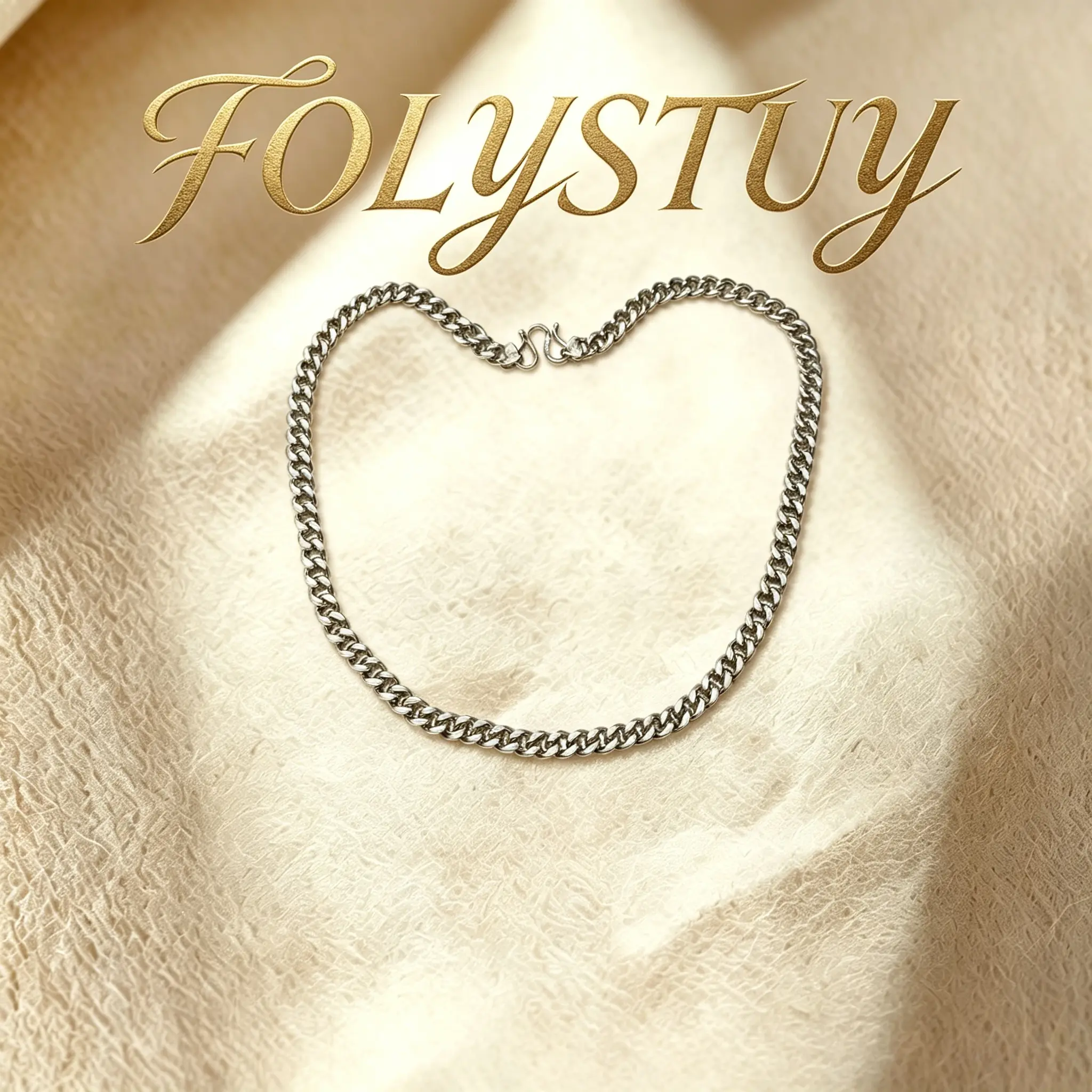 [24.4inch by 8.9mm Cuban Chain Necklace]【FOLYSTUY (Y144)】Trendy Hip - Hop Style Jewelry Necklace