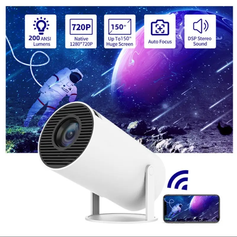 [US warehouse] Magcubic HY300 290ANSI Android11 Portable Projector 0.8:1 Short Projection Throw Ratio Native 1280*720P WIFI6 BT5.4 Built-in Speaker & Appstore Allwinner H713 Home Cinema Mini Smart Projector