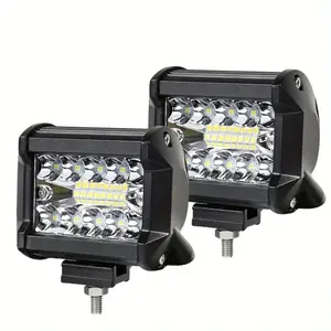 Work Light Bracket LED Bracket+work Light, Multiple 4-inch 20LED Car High Brightness Combination Lights, Outdoor Lighting, Suitable For Men'S Maintenance Of Trucks, RVs, And Motorcycles, Without Battery