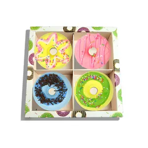 4PCS Donut Series Exploding Bath Bomb Set Bath Salts Bubble Bath Fizzy Ball Great Christmas Gift Body Care