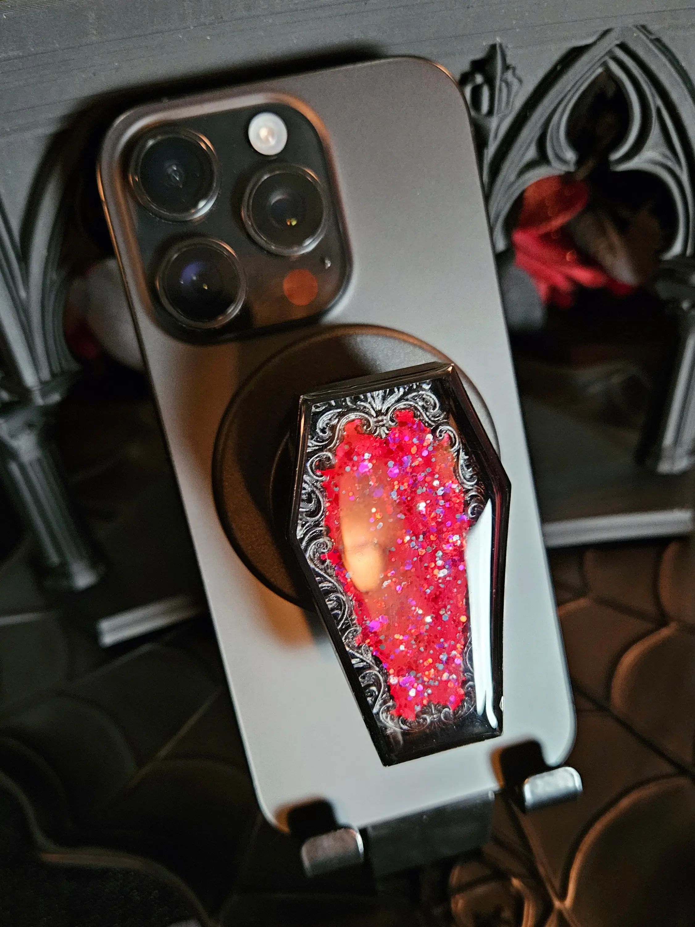 Coffin Colors Gothic Phone Stand and Grip | MagSafe or Adhesive Mount