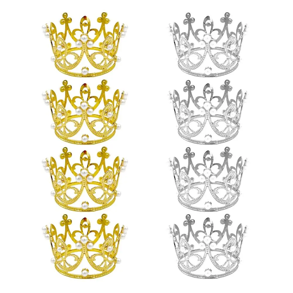 10pcs Cake Decoration Small Crowns, Perfect for Celebrating Festivals, Party Supplies for Birthdays and Special Occasions, Wedding Cake Topper, Cake Decorating Supplies