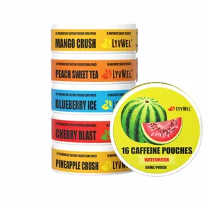 Lyv Wel Energy Pouches (5 Pack) (56mg fuel/pouch) energy Decky + lip pillow+ pre-workout+caffeine pouches +nootropics+caffeine pouches+upper Deckys+energy pouches+coffee+zyn+freezertarps
