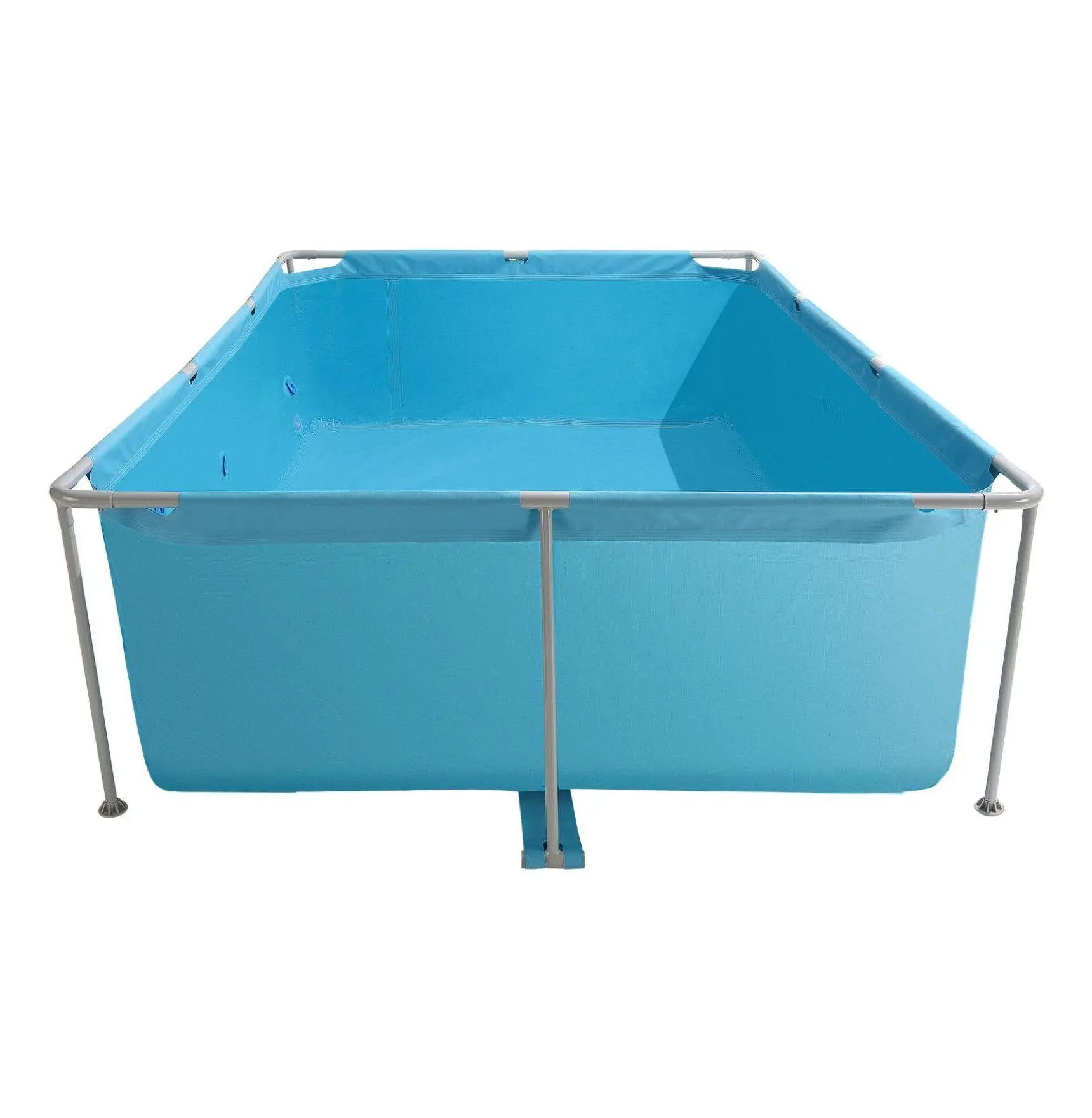 Above Ground Pool 118x78x30in, Rectangular Metal Frame Pool, 1046 Gallon Family Pool, Outdoor Backyard Swimming Pool, Easy Setup, Rust-Resistant, Blue Default