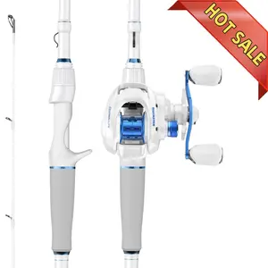 KastKing Centron Lite Casting Rod and Reel Combo, IM6 Graphite 2Pc Blanks, Stainless Steel Guides with Ceramic Rings, Contoured EVA Handles & Fighting Butt, Split or Full Rear Handle Design, 10 Models