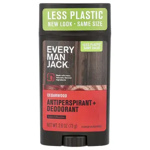 Every Man Jack Antiperspirant + Deodorant, Cedarwood, 2.6 oz (73 g)