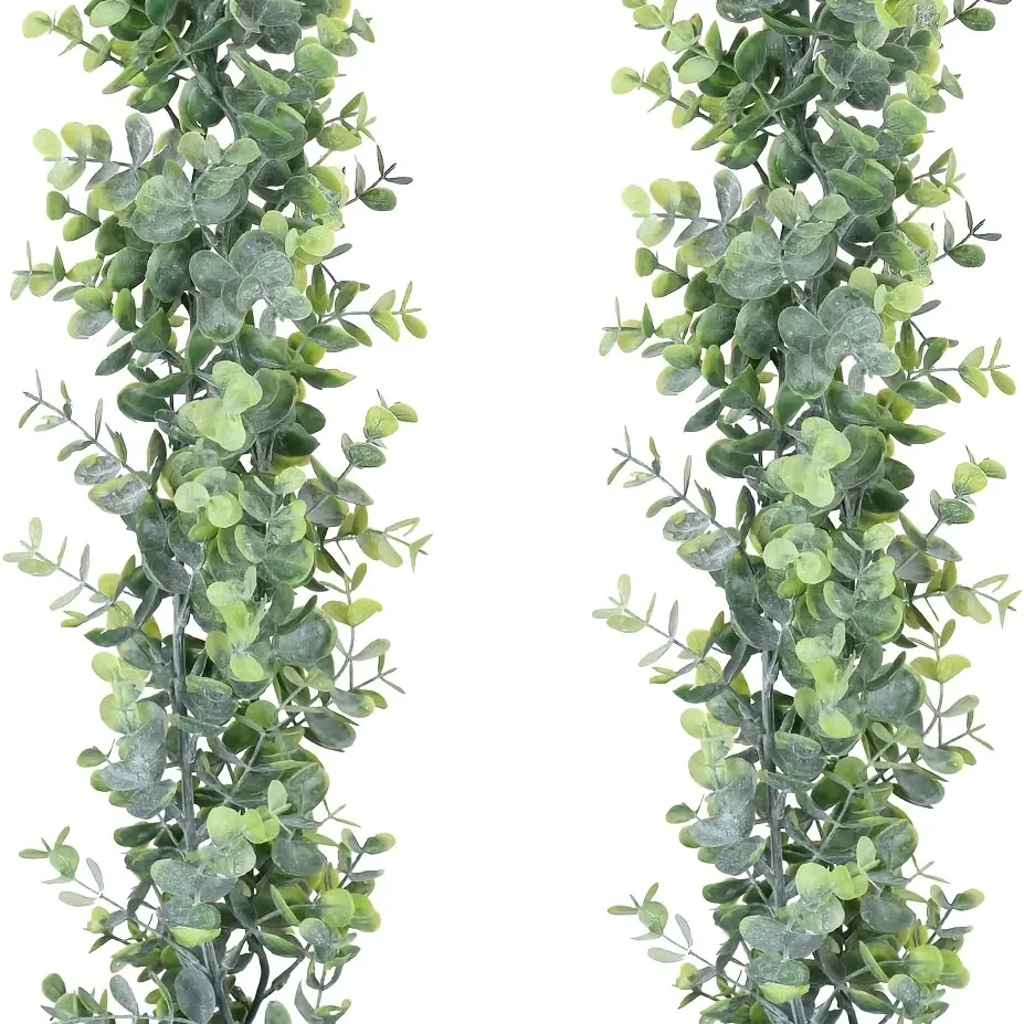 Artificial Eucalyptus Garland - Spring Greenery Vines Decorative Faux Hanging Ornaments for Wedding Backdrop, Home, Party Decor