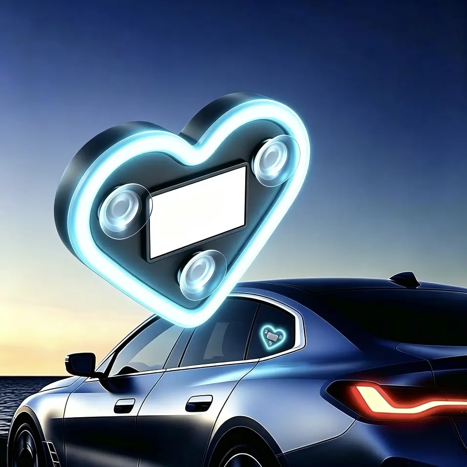 【Summer Survivals】Joytutus Solar Powered Car Window LED Light - Heart, Star & Baby Bottle Neon Ambient Light, Aesthetic Car Interior Lights, Cute Car Accessories for Women, Car Gadgets for Night Driving, Car Decor Gift, Back to School Shopping