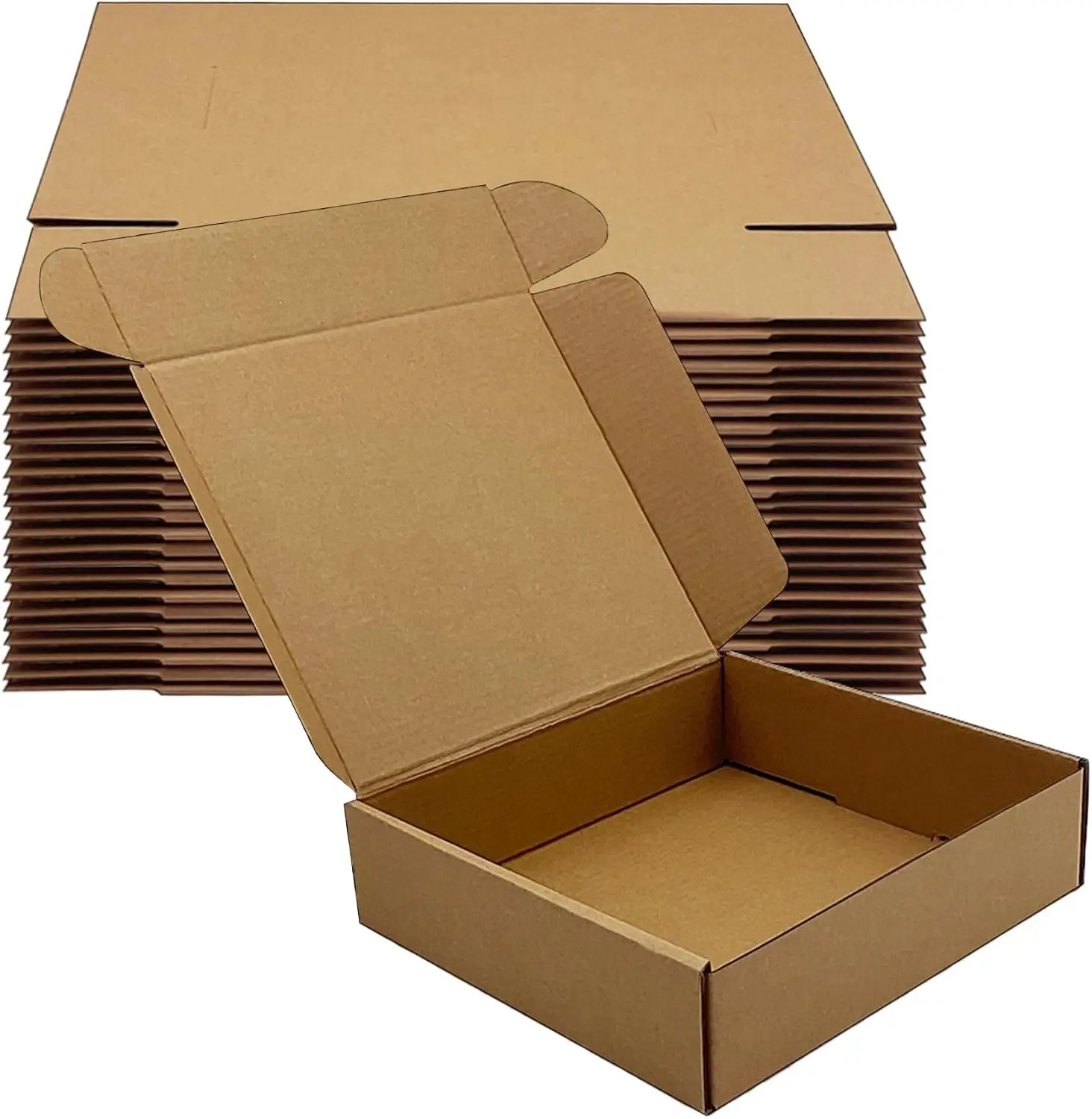 8x5x2 inch 50 Pack Shipping Boxes Brown Corrugated Mailer Boxes Heavy Duty Recycled Cardboard Boxes for Mailing E-Commerce Gift Wrapping Moving Storage