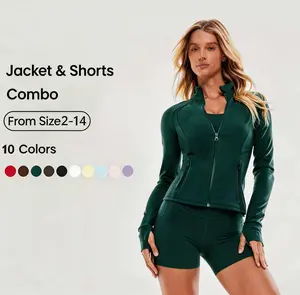 GLOWMODE 2PCS Slim-It BBL Jacket & 4"3 Crossover Bike shorts Bundle Set TikTokShopBlackFriday