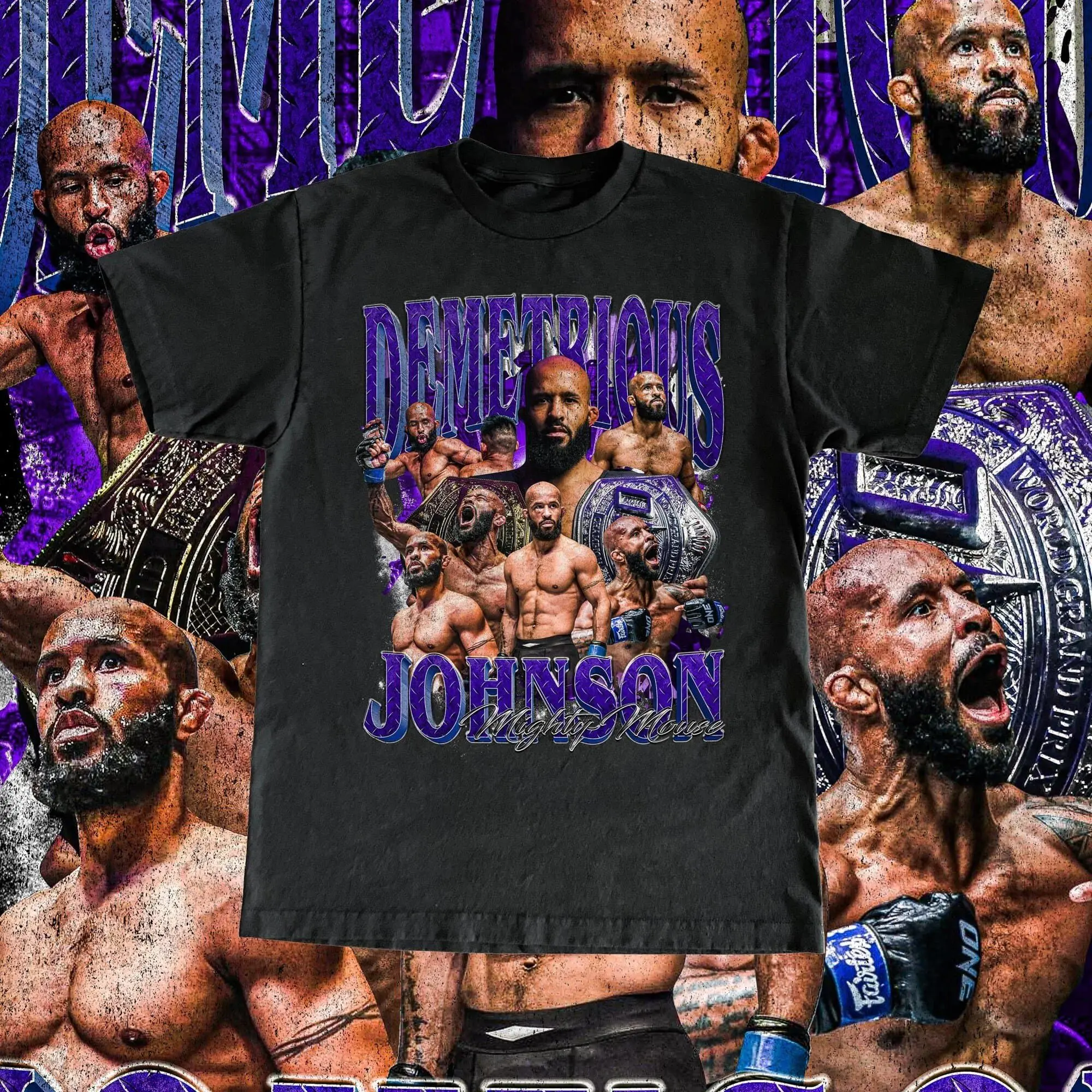 Demetrious Johnson High Quality T Shirt UFC Fan Mighty Mouse Vintage Design